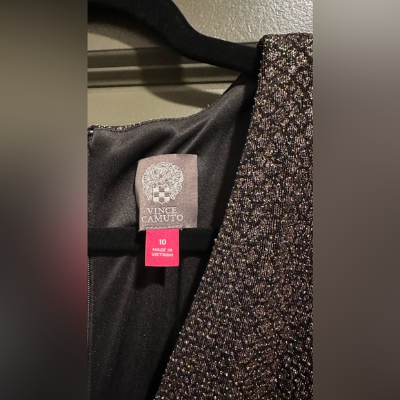 Vince Camuto Metallic Gold WRAP Dress - Picture 2 of 4